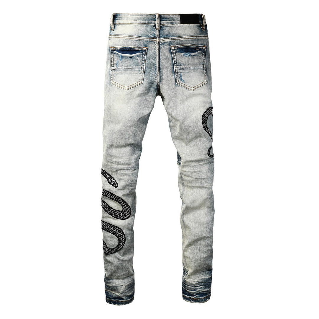 Jean skinny imprimé serpent - Eldric