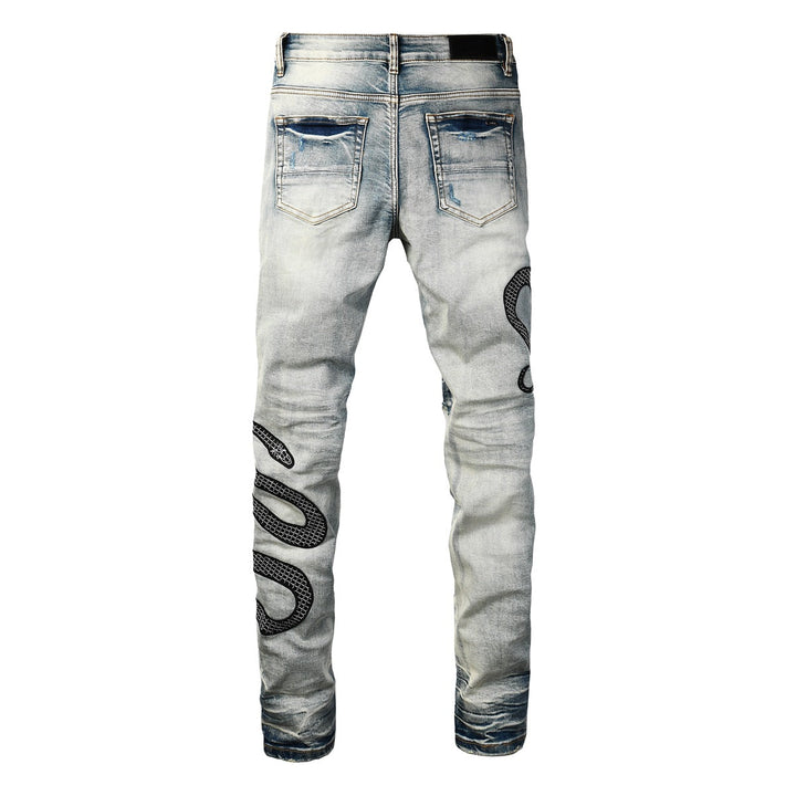 Jean skinny imprimé serpent - Eldric