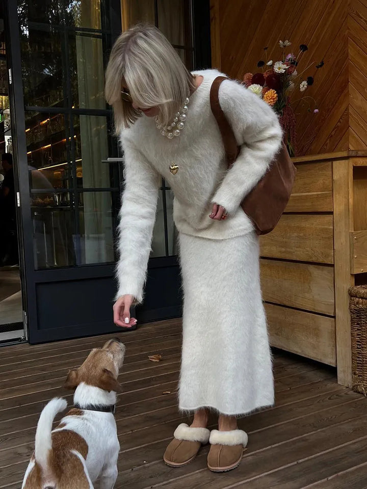 Ensemble tricoté pour femme avec texture douce - Eliane