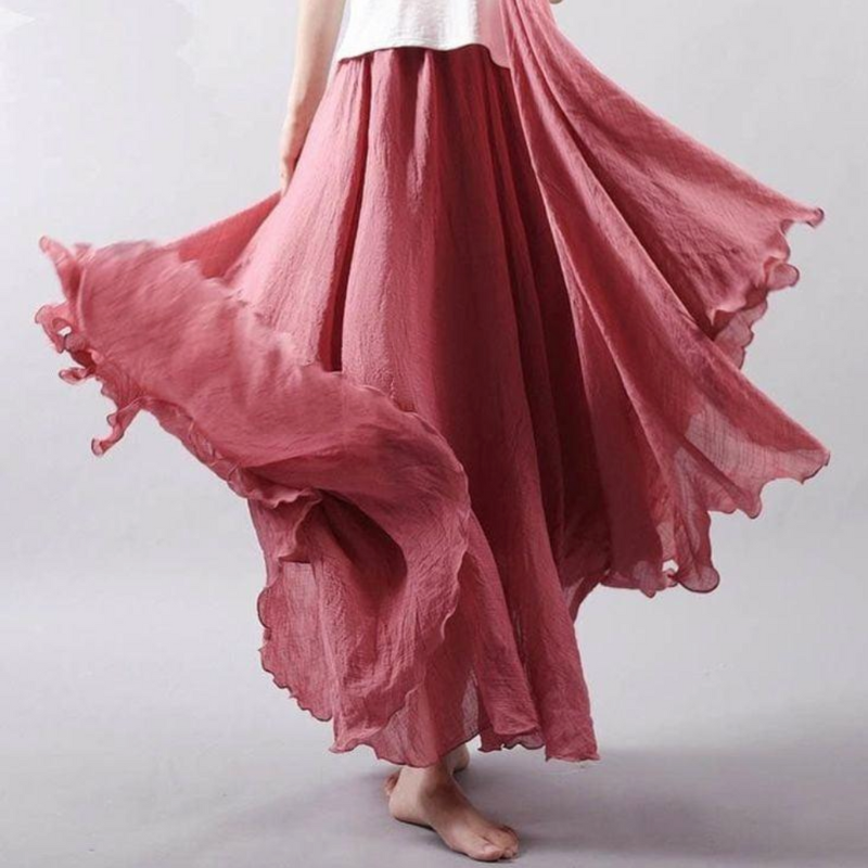 Jupe plissée décontractée pour femmes dans le style boho - confortable & décontractée