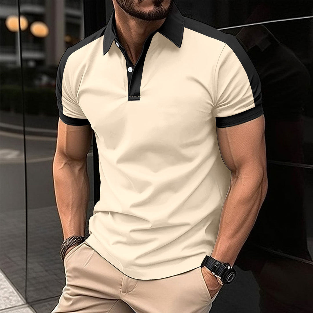 Chemise d'affaires à manches courtes pour hommes Polo casual estival