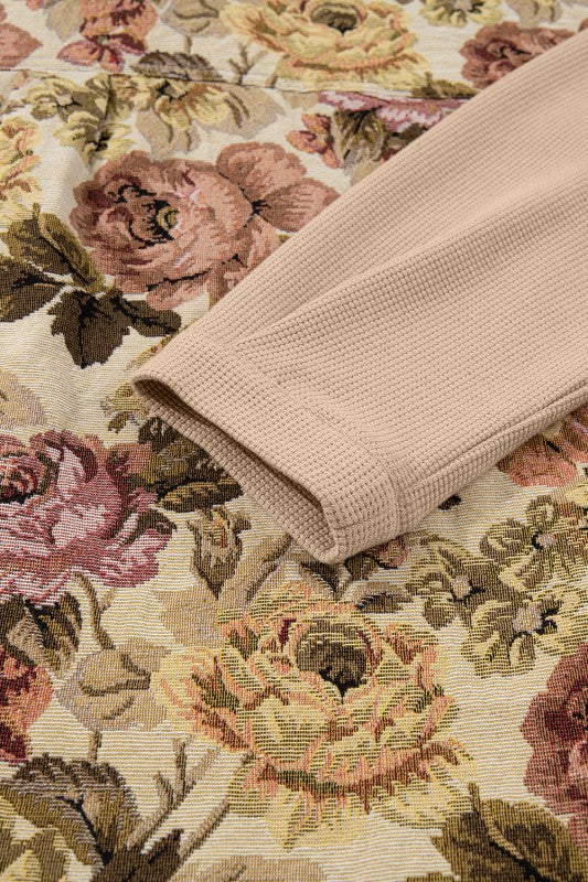 Cardigan en maille fleurie pour femme - Olyane