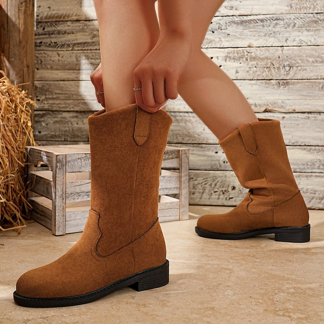 Bottes effet daim pour femmes - Naleen