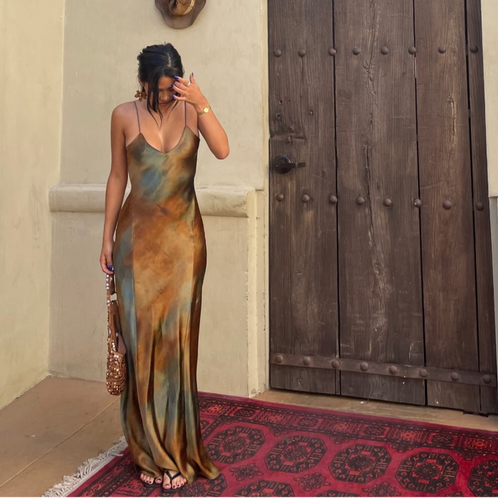 Lizy - Robe longue fraîche et élégante