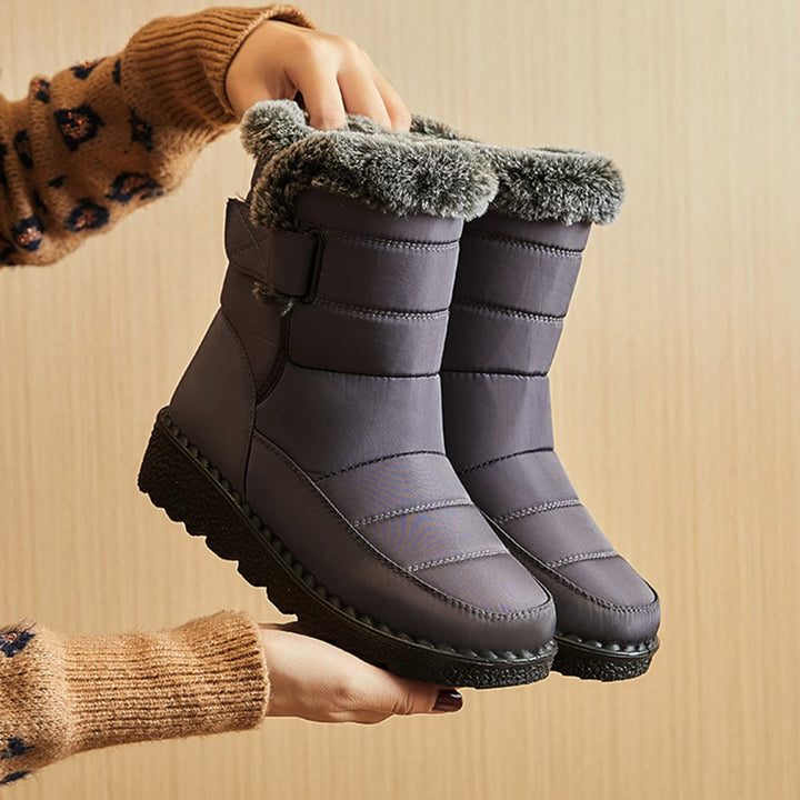 Bottes d'hiver matelassées pour femmes avec doublure en nounours - Liora