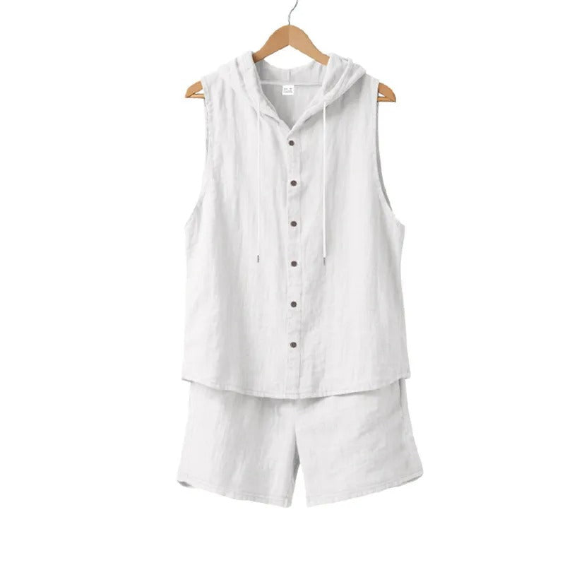 Ensemble sans manches pour hommes en tissu léger d'été - Mauro