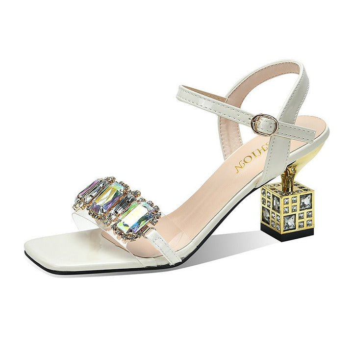 Sandales pour femmes avec talon en strass - Helena
