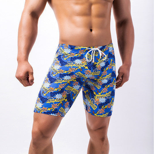 Short de bain de sport imprimé pour hommes