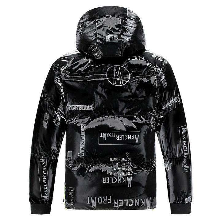 Veste à capuche matelassée effet vinyle pour homme - Lanuz