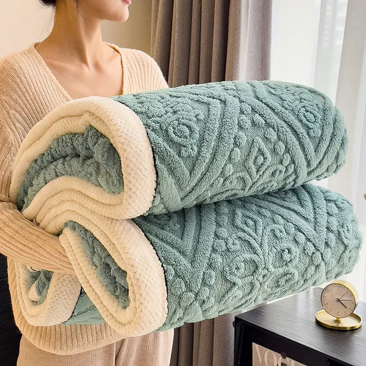 Couverture d'hiver matelassée de luxe