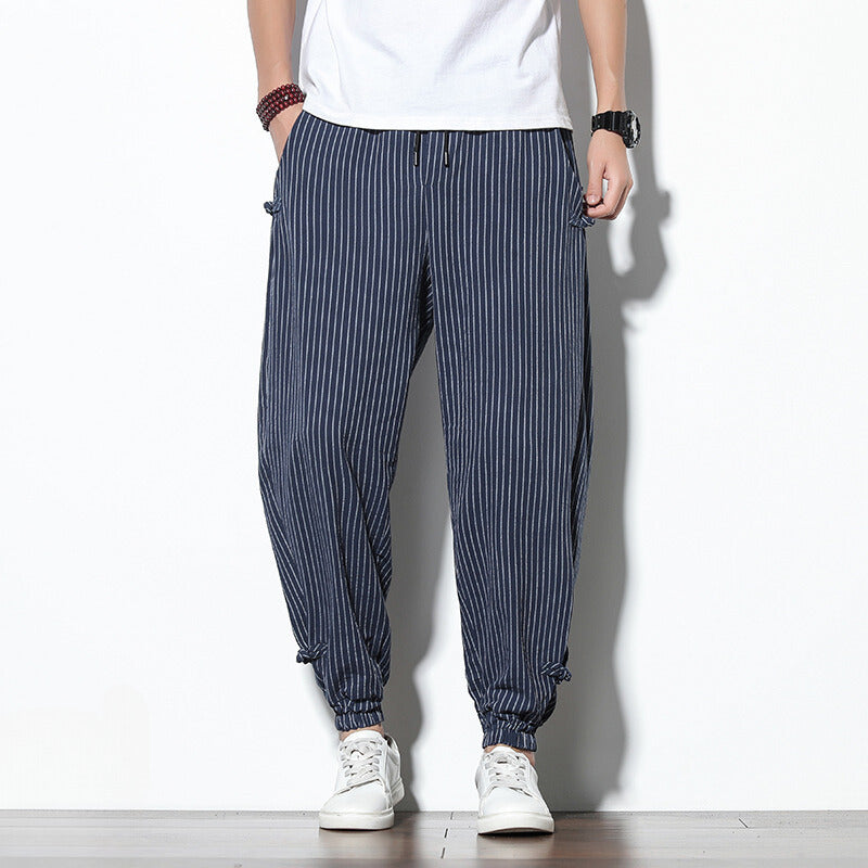 Pantalon imprimé rayé pour hommes - Matteo