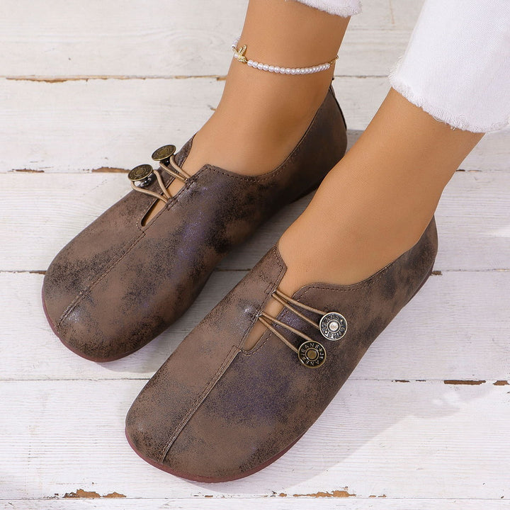 Chaussures plates pour femmes en daim souple, fabriquées à la main - Teresa