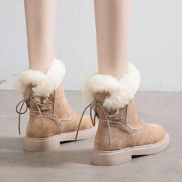 Bottines chaudes en daim pour femmes - Marivelle