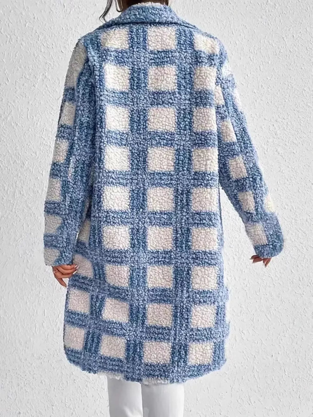 Manteau long à motifs en boucle pour femme - Sereane