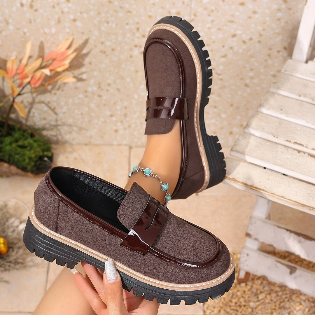 Mocassins pour femmes à plateforme épaisse et finition mate - Rebeca