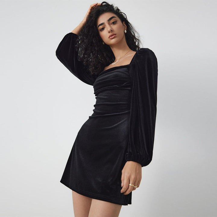 Robe en velours pour femme - Yalena