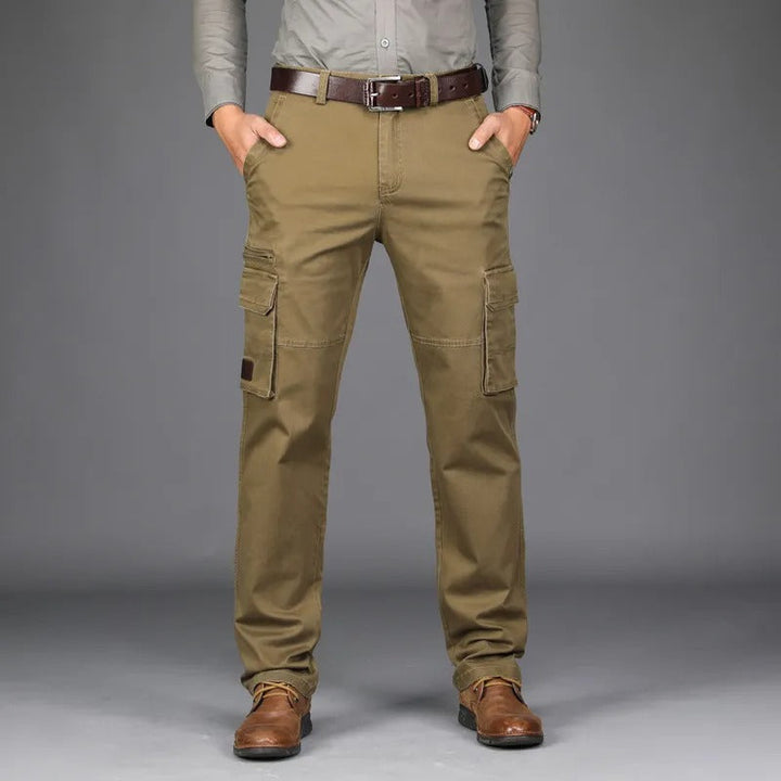 Pantalon cargo pour homme en coton résistant style droit - Bruno