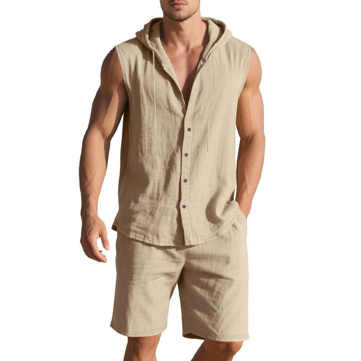 Ensemble sans manches pour hommes en tissu léger d'été - Mauro