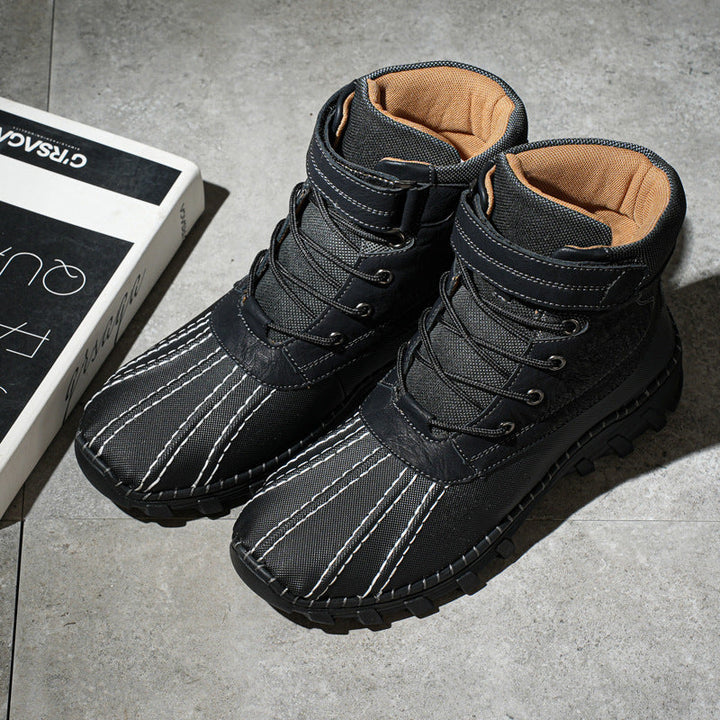 Bottes d'hiver imperméables à lacets pour hommes - Raveln