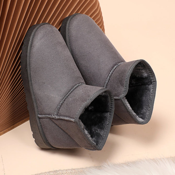 Bottines d'hiver pour femmes en daim avec doublure en fourrure - Lety