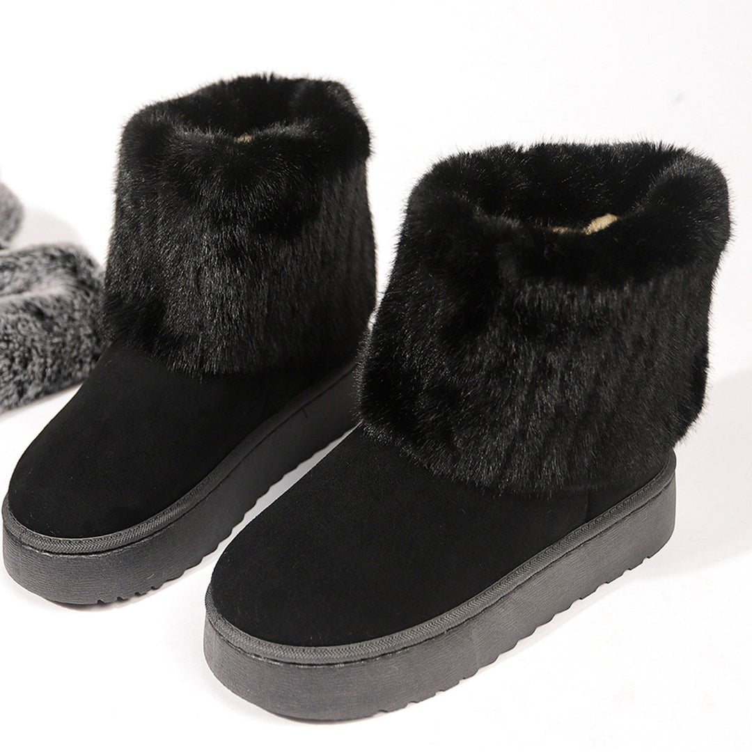 Bottes d'hiver pour femmes avec revers en fourrure synthétique - Ivanna