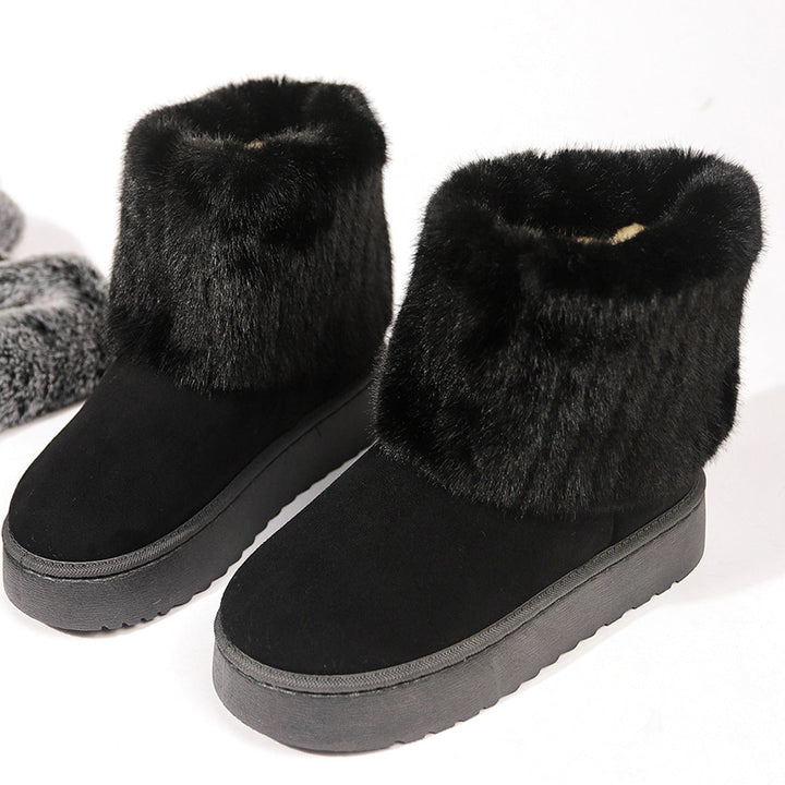 Bottes d'hiver pour femmes avec revers en fourrure synthétique - Ivanna