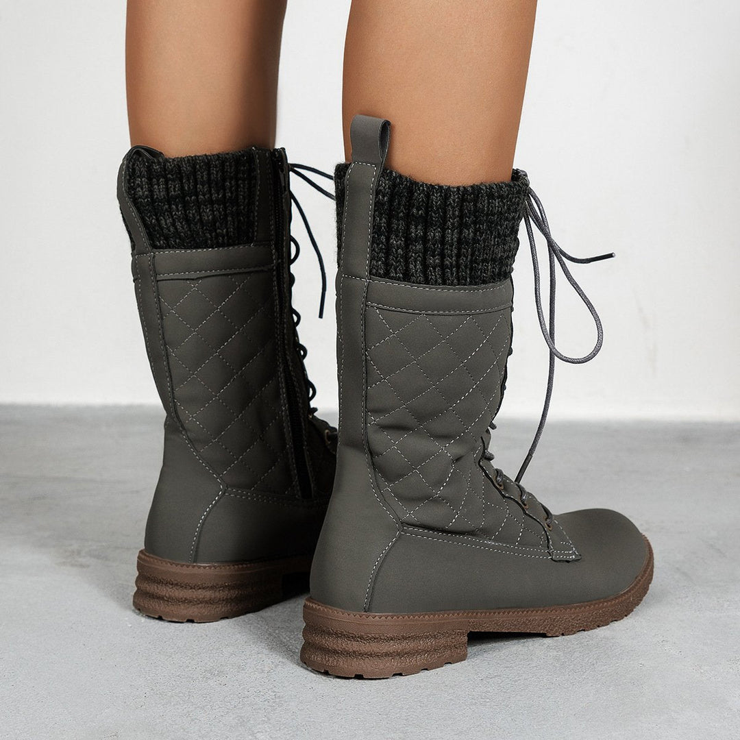 Bottes hautes matelassées pour femmes - Irina