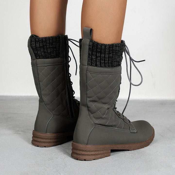 Bottes hautes matelassées pour femmes - Irina