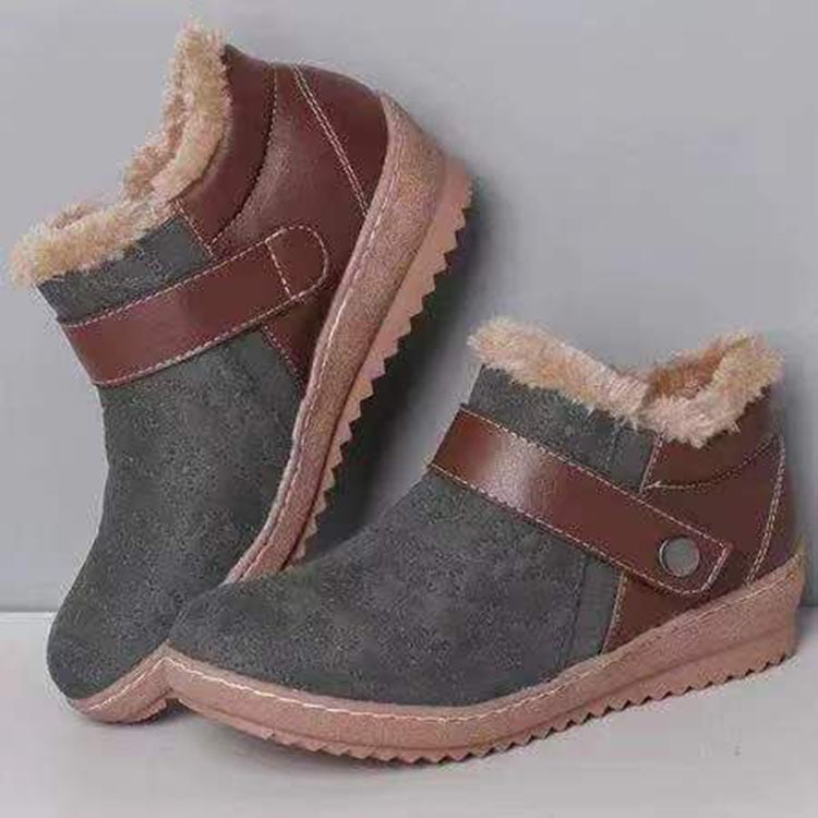 Bottines d'hiver pour femmes avec doublure en fourrure et fermeture réglable - Zayda