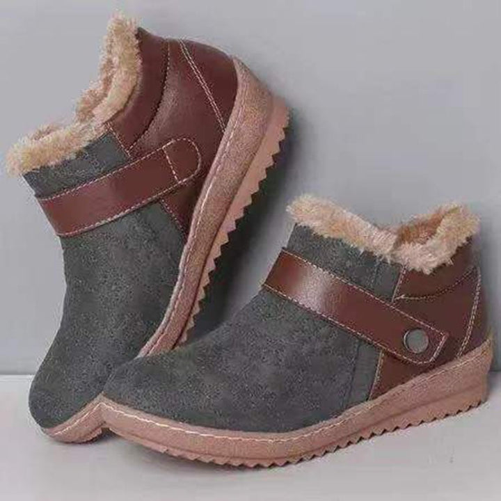 Bottines d'hiver pour femmes avec doublure en fourrure et fermeture réglable - Zayda