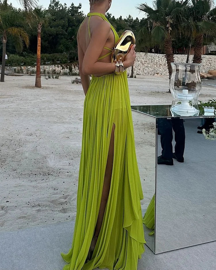 Lina - Robe sans manches à dos ouvert