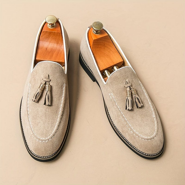 Bellagio Elegant Tasseled Suede Loafer Shoes