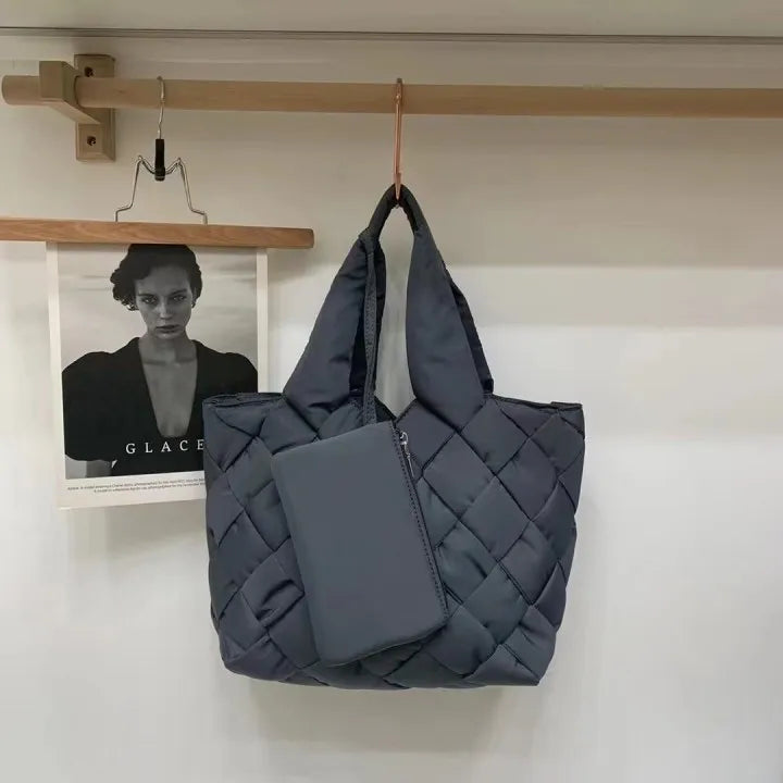 Sac à main en toile matelassée pour femme - Sara