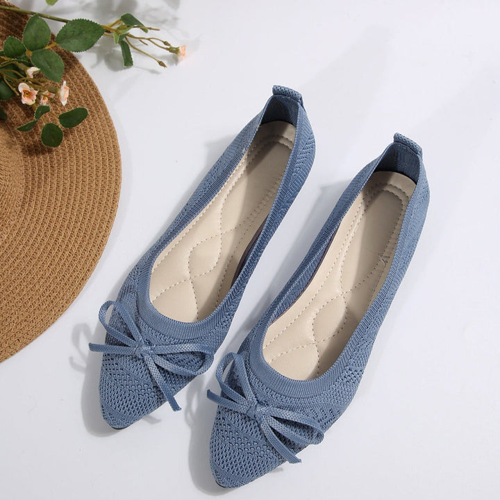 Ballerines pour femmes en maille respirante avec nœud décoratif - Camila