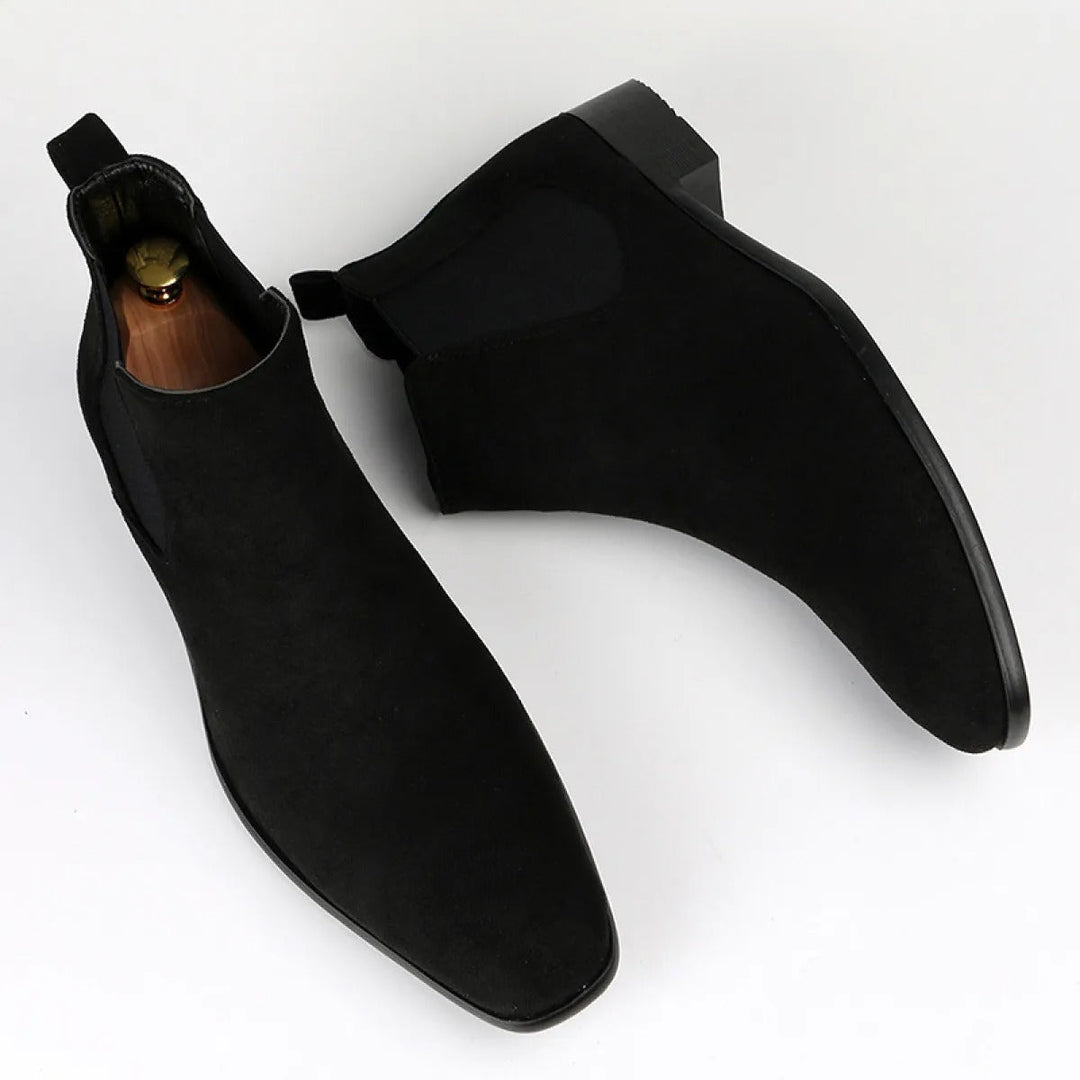 Bottines chelsea en daim à bout carré pour hommes - Álvaro