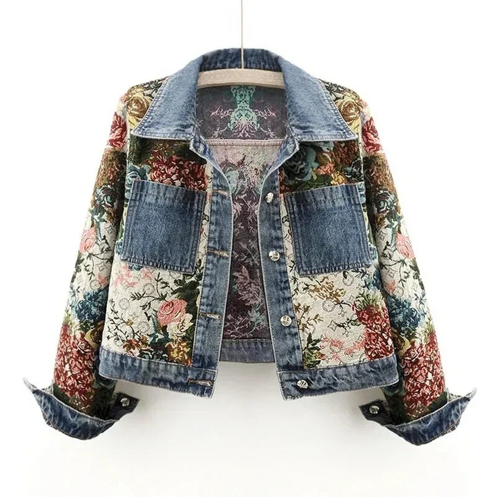 Totêm - Veste en jean à fleurs