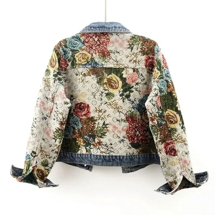 Totêm - Veste en jean à fleurs