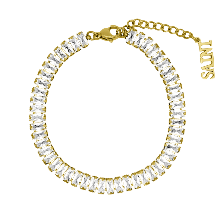 Prestige Icy Baguette Bracelet plaqué or 18 carats