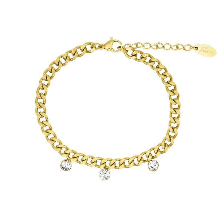 Signature Stones Bracelet plaqué or 14 carats