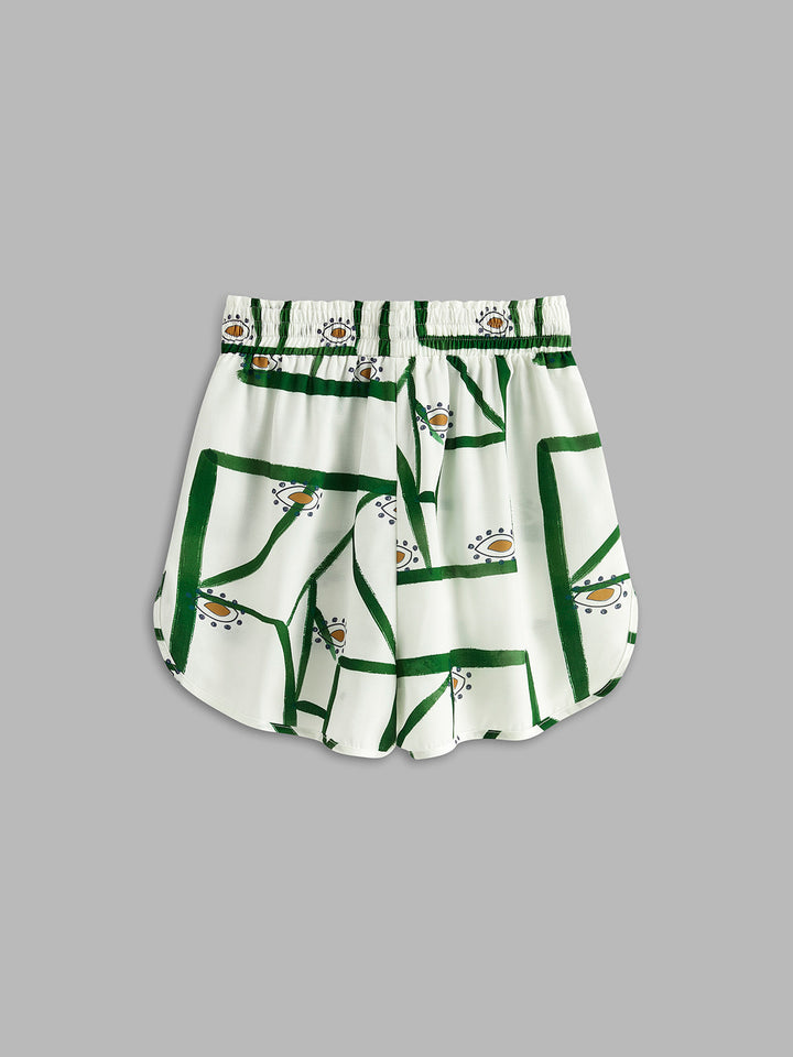 Julia - Ensemble short à cordon de serrage imprimé