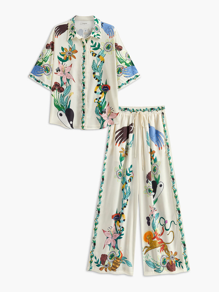 Carlota - Ensemble pantalon imprimé floral