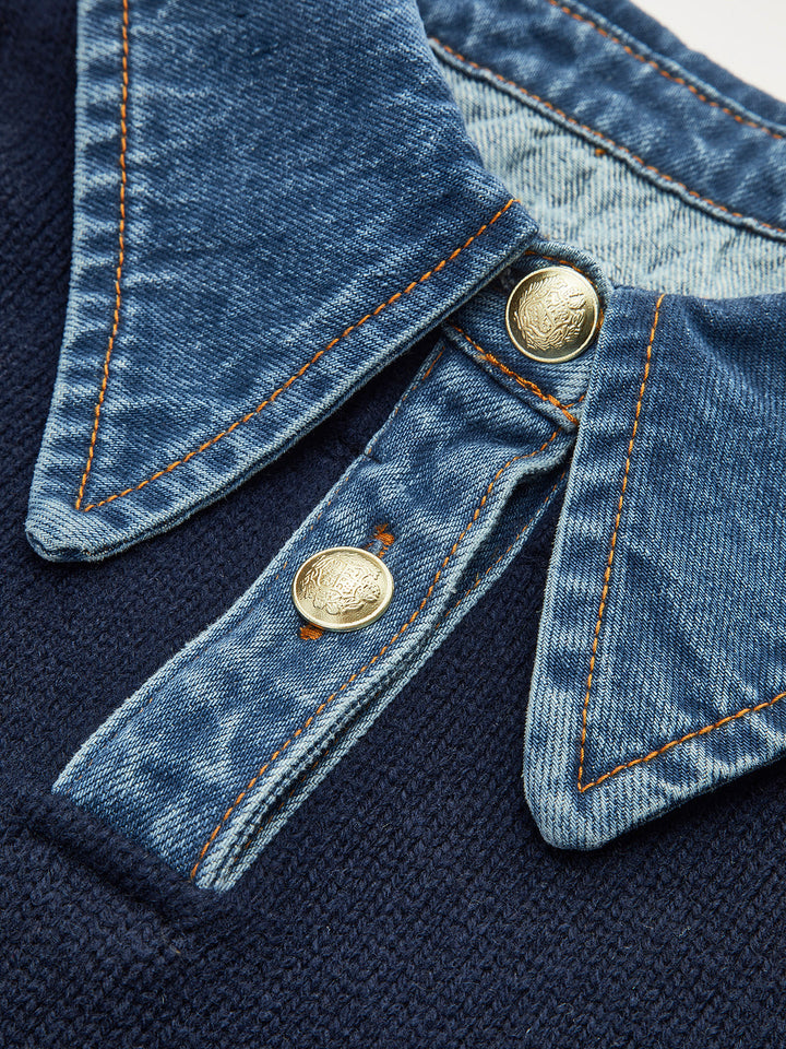 Pull femme à col chemise - Alriksa