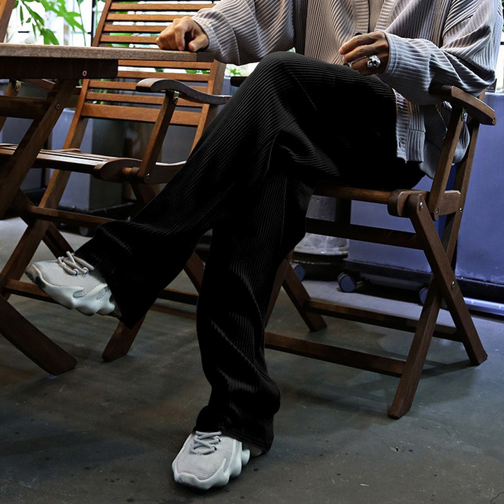 Pantalon droit pour hommes avec texture côtelée - Kenji