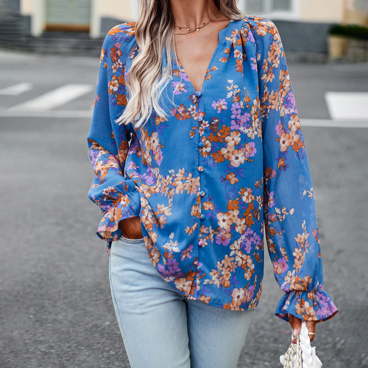 TAMRA - Blouse à manches longues avec fleurs