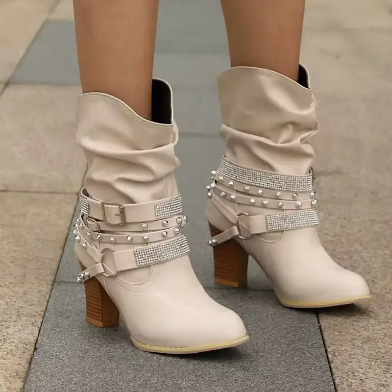 Goldie - Bottes avec Strass et Boucle