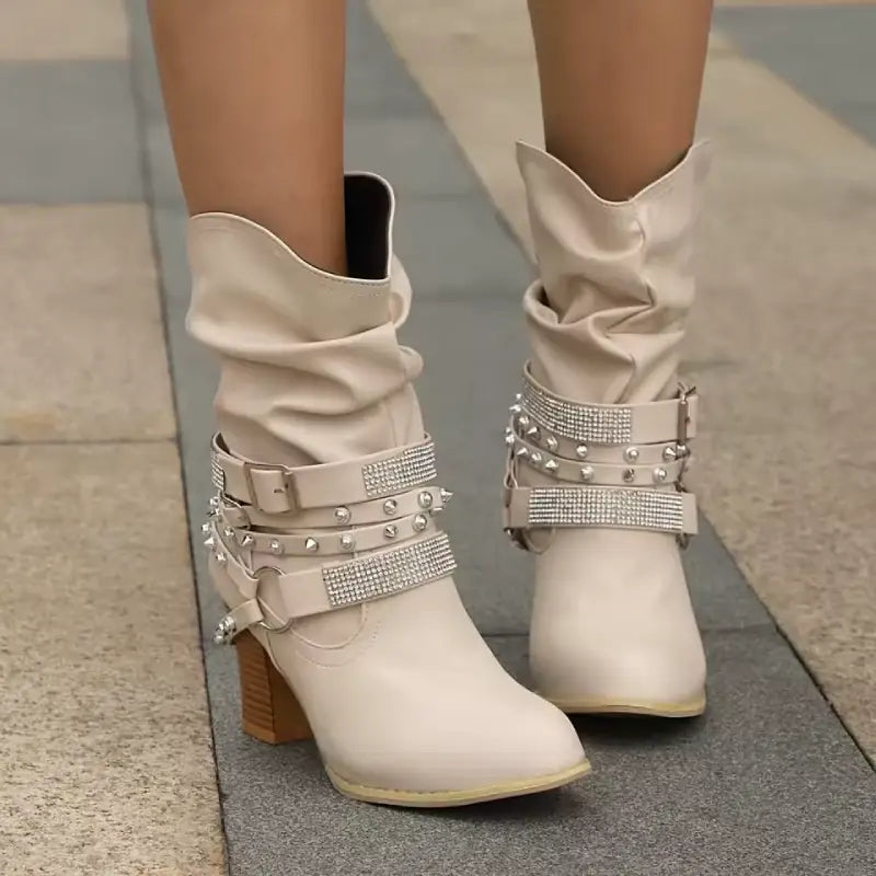 Goldie - Bottes avec Strass et Boucle