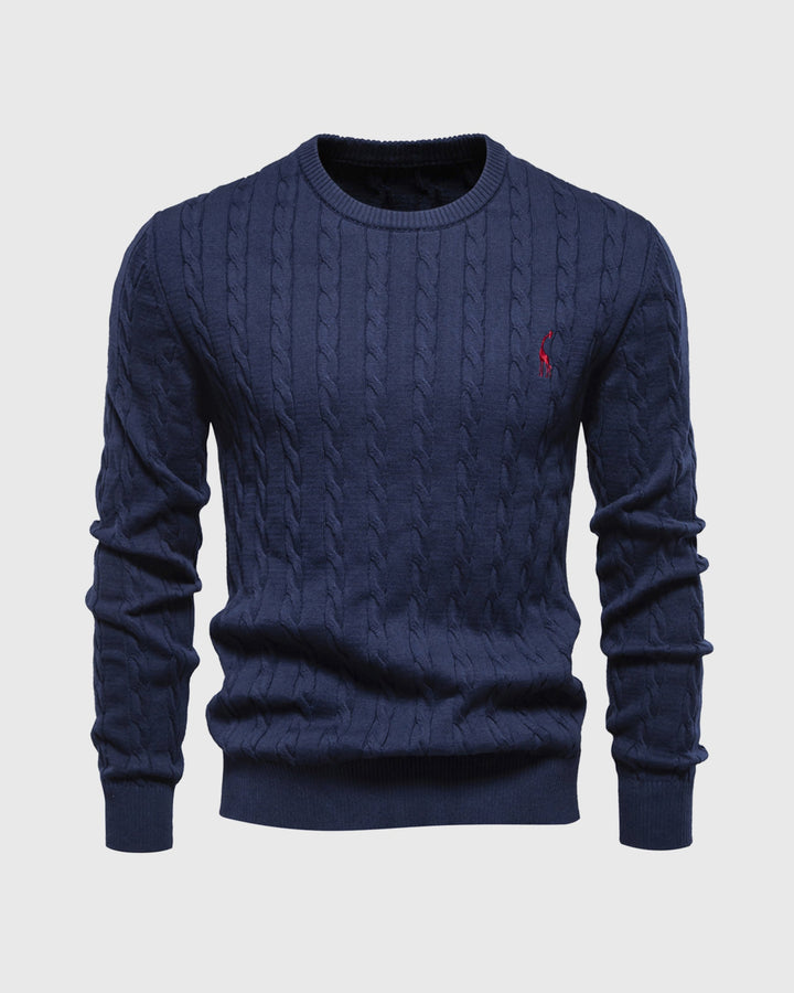 Pull en tricot tressé pour hommes - Lioren