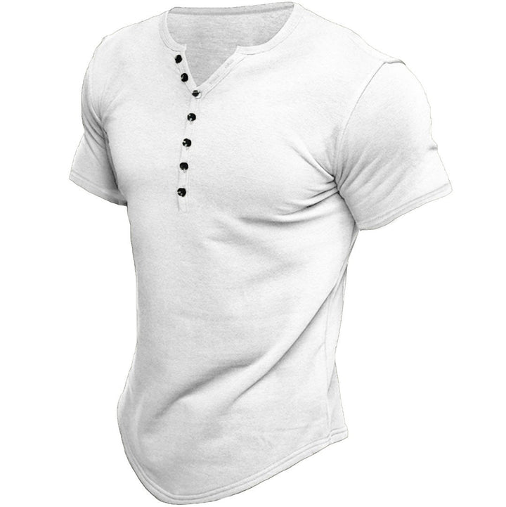 T-shirt homme slim fit avec demi-patte de boutonnage
