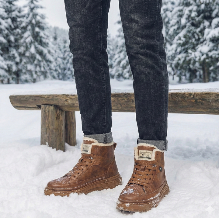 Chaussures d'hiver pour hommes avec doublure en polaire thermique - Branor