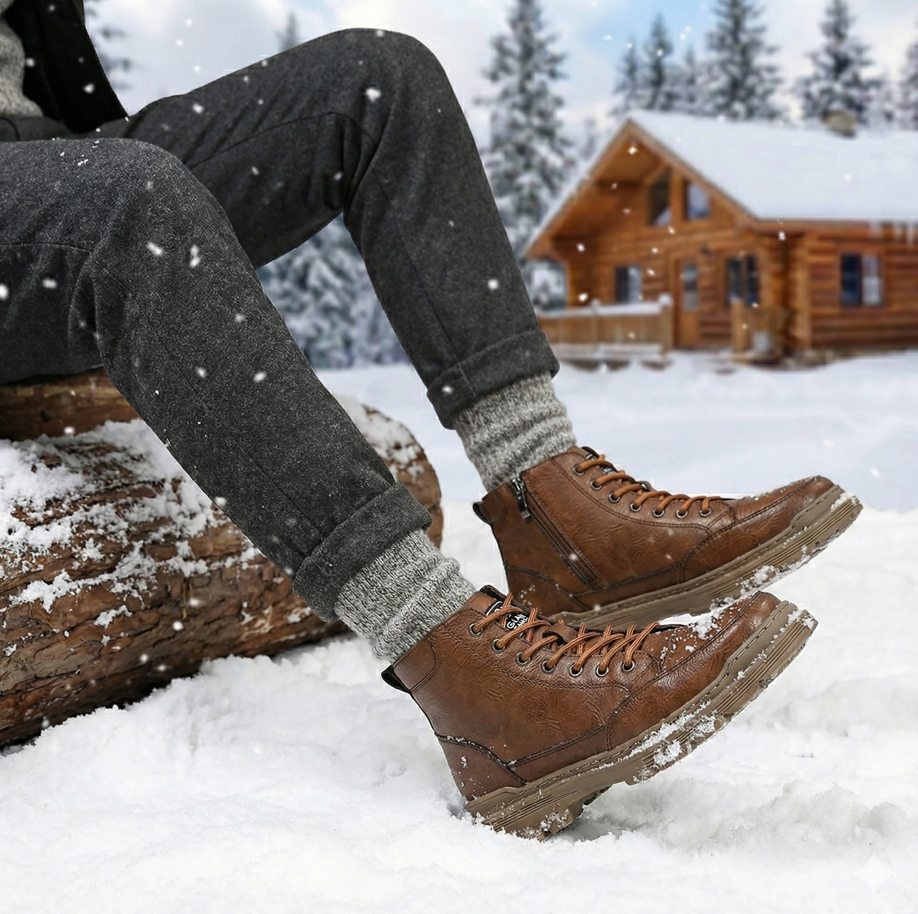 Bottes mi-mollets style vintage pour hommes - Brevik